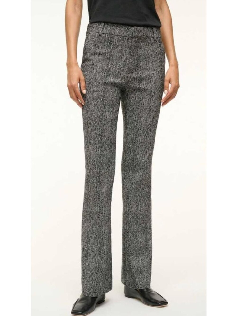 STAUD Kat trouser pants textured herringbone size 0